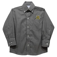 Infant Vive La Fete Black Wichita State Shockers Gingham Button-Down Long Sleeve Shirt