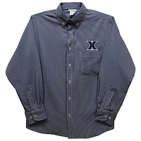 Infant Vive La Fete Navy Xavier Musketeers Gingham Button-Down Long Sleeve Shirt