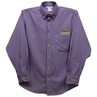 Infant Vive La Fete Purple Wisconsin-Stevens Point Pointers Gingham Button-Down Long Sleeve Shirt