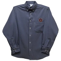 Toddler Vive La Fete Navy Auburn Tigers Gingham Button-Down Long Sleeve Shirt