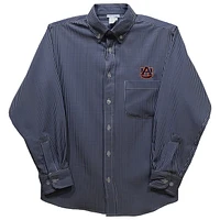 Toddler Vive La Fete Navy Auburn Tigers Gingham Button-Down Long Sleeve Shirt
