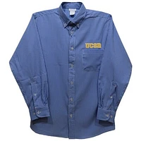Toddler Vive La Fete Blue UC Santa Barbara Gauchos Gingham Button-Down Long Sleeve Shirt