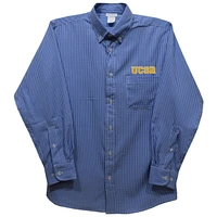 Toddler Vive La Fete Blue UC Santa Barbara Gauchos Gingham Button-Down Long Sleeve Shirt