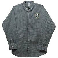 Toddler Vive La Fete Green Colorado State Rams Gingham Button-Down Long Sleeve Shirt
