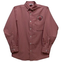 Toddler Vive La Fete Crimson Central Washington Wildcats Gingham Button-Down Long Sleeve Shirt