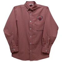 Toddler Vive La Fete Crimson Central Washington Wildcats Gingham Button-Down Long Sleeve Shirt