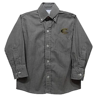 Toddler Vive La Fete Black Emporia State Hornets Gingham Button-Down Long Sleeve Shirt