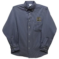 Toddler Vive La Fete Navy ETSU Buccaneers Gingham Button-Down Long Sleeve Shirt
