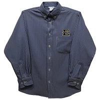 Toddler Vive La Fete Navy ETSU Buccaneers Gingham Button-Down Long Sleeve Shirt