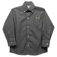 Toddler Vive La Fete Black Fort Hays State Tigers Gingham Button-Down Long Sleeve Shirt