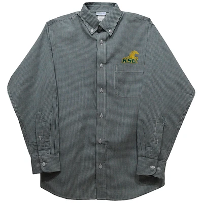 Toddler Vive La Fete Green Kentucky State Thorobreds Gingham Button-Down Long Sleeve Shirt