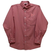 Toddler Vive La Fete Red Lamar Cardinals Gingham Button-Down Long Sleeve Shirt