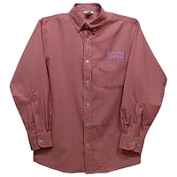 Toddler Vive La Fete Crimson Loyola Marymount Lions Gingham Button-Down Long Sleeve Shirt