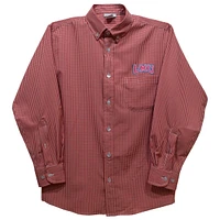Toddler Vive La Fete Crimson Loyola Marymount Lions Gingham Button-Down Long Sleeve Shirt