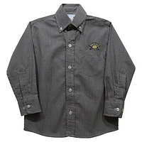 Toddler Vive La Fete Black Northern Kentucky University Norse Gingham Button-Down Long Sleeve Shirt
