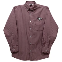 Toddler Vive La Fete Maroon North Carolina Central Eagles Gingham Button-Down Long Sleeve Shirt
