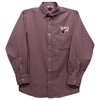 Toddler Vive La Fete Maroon Southern Illinois Salukis Gingham Button-Down Long Sleeve Shirt