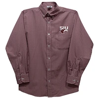 Toddler Vive La Fete Maroon Southern Illinois Salukis Gingham Button-Down Long Sleeve Shirt