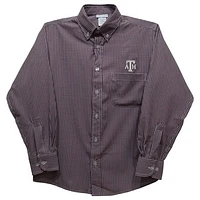 Toddler Vive La Fete Maroon Texas A&M Aggies Gingham Button-Down Long Sleeve Shirt
