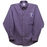 Toddler Vive La Fete Purple Tarleton State Texans Gingham Button-Down Long Sleeve Shirt