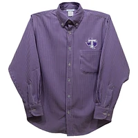 Toddler Vive La Fete Purple Tarleton State Texans Gingham Button-Down Long Sleeve Shirt