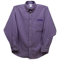 Toddler Vive La Fete Purple TCU Horned Frogs Gingham Button-Down Long Sleeve Shirt