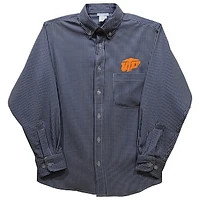 Toddler Vive La Fete Navy UTEP Miners Gingham Button-Down Long Sleeve Shirt