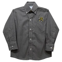 Toddler Vive La Fete Black Wichita State Shockers Gingham Button-Down Long Sleeve Shirt
