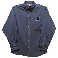 Toddler Vive La Fete Navy Xavier Musketeers Gingham Button-Down Long Sleeve Shirt