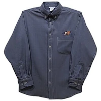 Youth Vive La Fete Navy Bucknell Bison Gingham Button-Down Long Sleeve Shirt