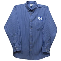 Youth Vive La Fete Royal Central Connecticut State Blue Devils Gingham Button-Down Long Sleeve Shirt