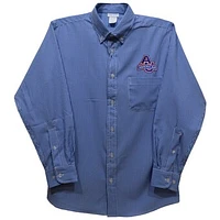 Youth Vive La Fete Blue American University Eagles Gingham Button-Down Long Sleeve Shirt