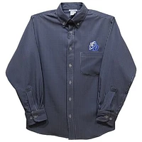 Youth Vive La Fete Navy Drake Bulldogs Gingham Button-Down Long Sleeve Shirt