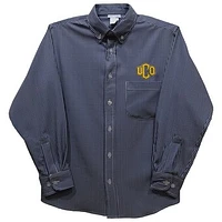 Youth Vive La Fete Navy Central Oklahoma Bronchos Gingham Button-Down Long Sleeve Shirt