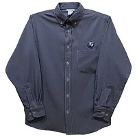 Youth Vive La Fete Navy Citadel Bulldogs Gingham Button-Down Long Sleeve Shirt