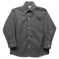Youth Vive La Fete Black Cal State Long Beach The Gingham Button-Down Sleeve Shirt