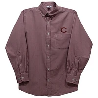 Youth Vive La Fete Maroon Colgate Raiders Gingham Button-Down Long Sleeve Shirt