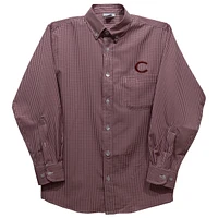 Youth Vive La Fete Maroon Colgate Raiders Gingham Button-Down Long Sleeve Shirt