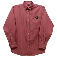 Youth Vive La Fete Red Austin Peay State Governors Gingham Button-Down Long Sleeve Shirt