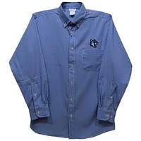 Youth Vive La Fete Blue Cal State San Marcos Cougars Gingham Button-Down Long Sleeve Shirt