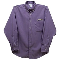 Youth Vive La Fete Purple James Madison Dukes Gingham Button-Down Long Sleeve Shirt
