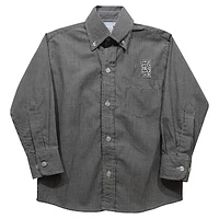 Youth Vive La Fete Black Kennesaw State Owls Gingham Button-Down Long Sleeve Shirt