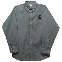 Youth Vive La Fete Green Michigan State Spartans Gingham Button-Down Long Sleeve Shirt