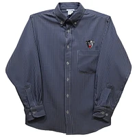 Youth Vive La Fete Navy Maine Black Bears Gingham Button-Down Long Sleeve Shirt