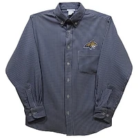Youth Vive La Fete Navy Montana State Bobcats Gingham Button-Down Long Sleeve Shirt