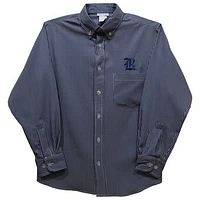 Youth Vive La Fete Navy Rice Owls Gingham Button-Down Long Sleeve Shirt