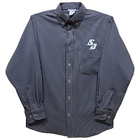Youth Vive La Fete Navy San Diego Toreros Gingham Button-Down Long Sleeve Shirt