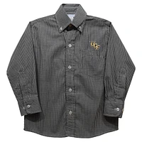 Youth Vive La Fete Black UCF Knights Gingham Button-Down Long Sleeve Shirt