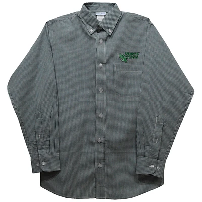 Youth Vive La Fete Kelly Green North Texas Mean Gingham Button-Down Long Sleeve Shirt