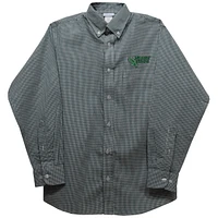 Youth Vive La Fete Kelly Green North Texas Mean Gingham Button-Down Long Sleeve Shirt